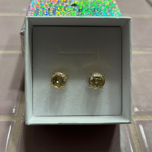 kate spade Jewelry Kate Spade Clear Gumdrop Stud Earrings Poshmark